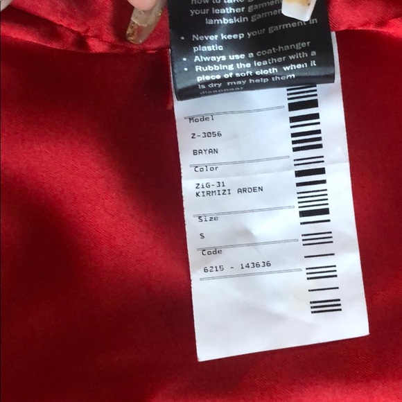 DENIMAXX COUTURE RED LEATHER JACKET - Picture 10 of 10